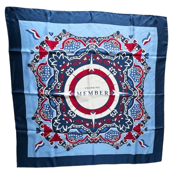 Vineyard Vines Compass Founding Member Silk Scarf